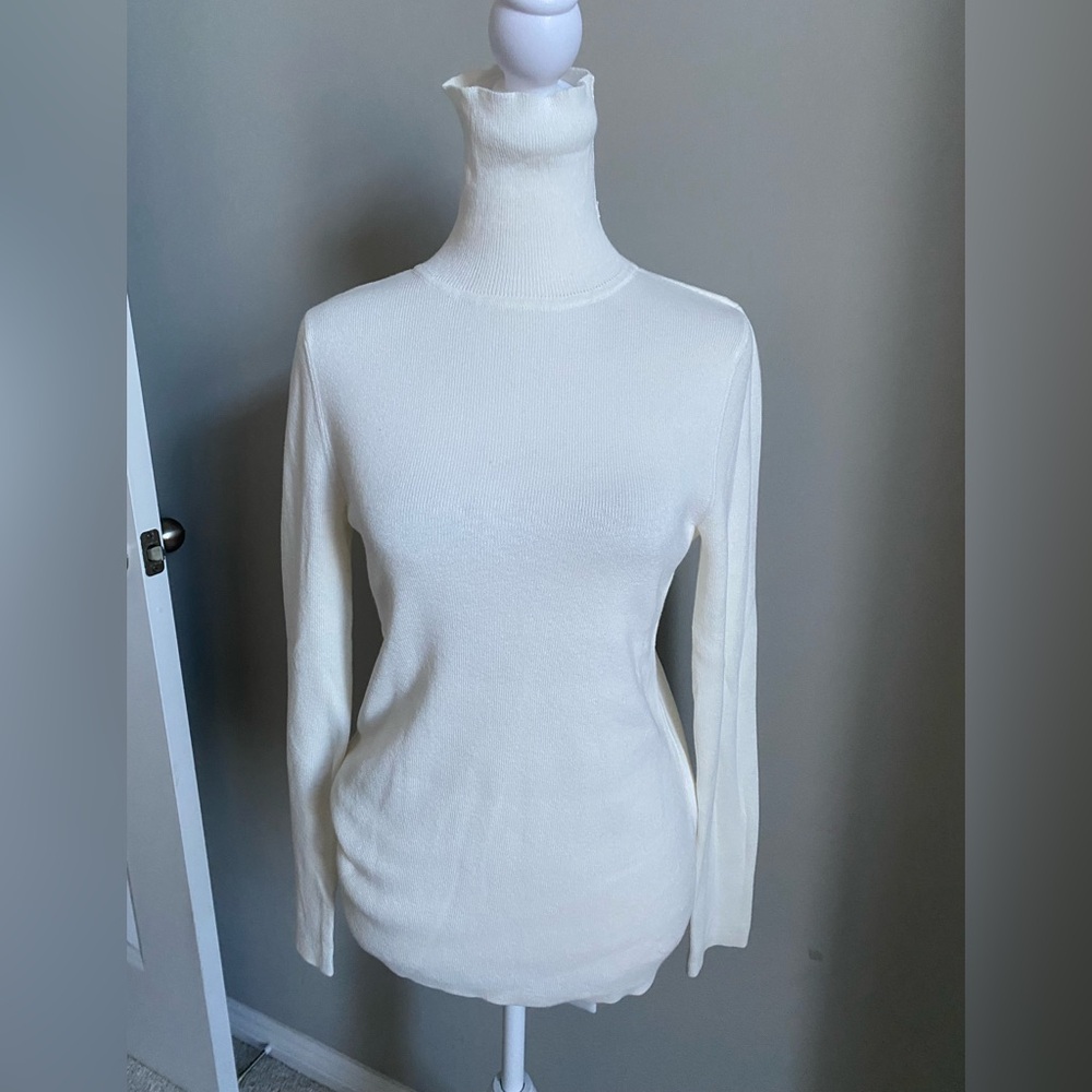 Chico's White Turtleneck Sweater
